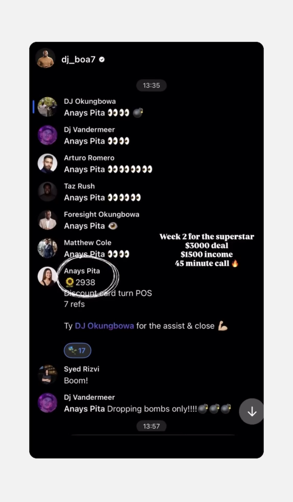 Agent achievement